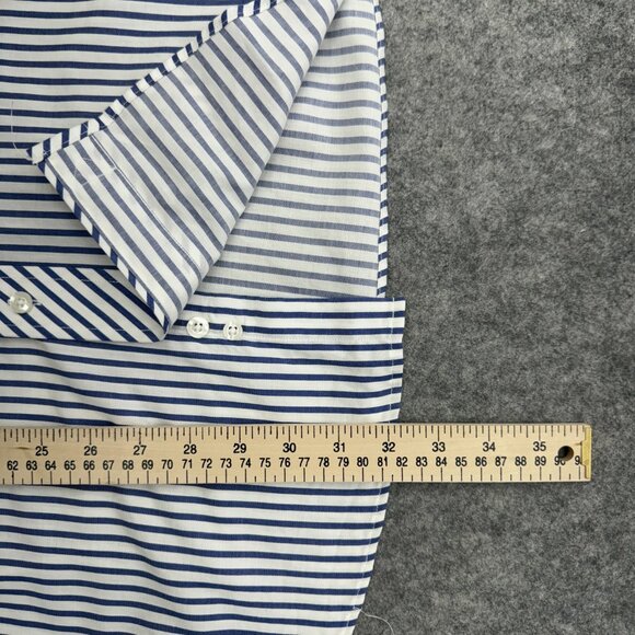 Michael Kors Men's Button Up Dress Shirt 16.5 32/33 Large 100% Cotton Blue White - Picture 8 of 10